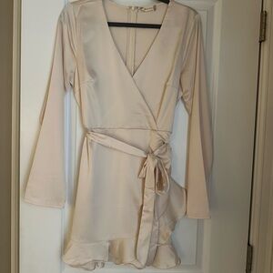 Altar'd State Cream Zip-Up Dress